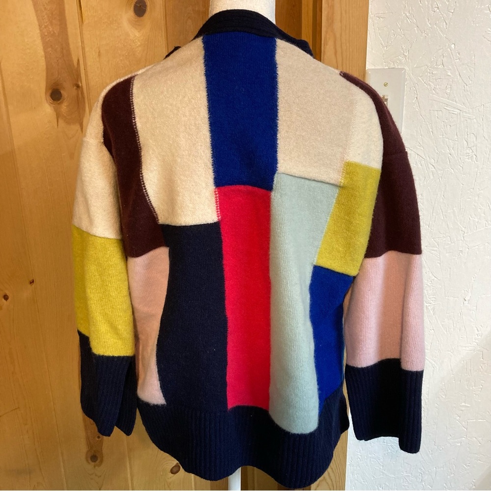St. John Patchwork Colorblock Wool/Cashmere High-… - image 5